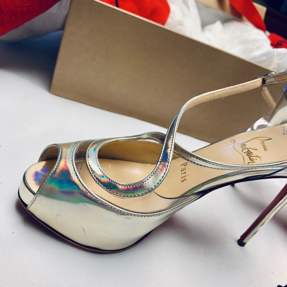 Christian Louboutin CUPIDIVIPI 120 PlATINE/TRANSP